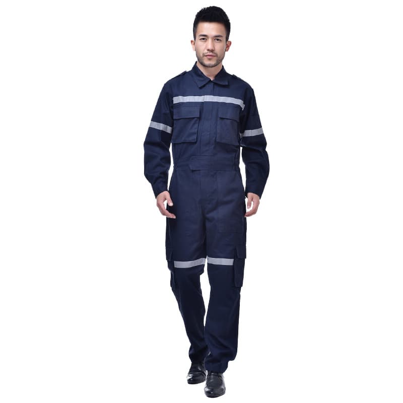 作業着 反射テープ付き作業用つなぎ服