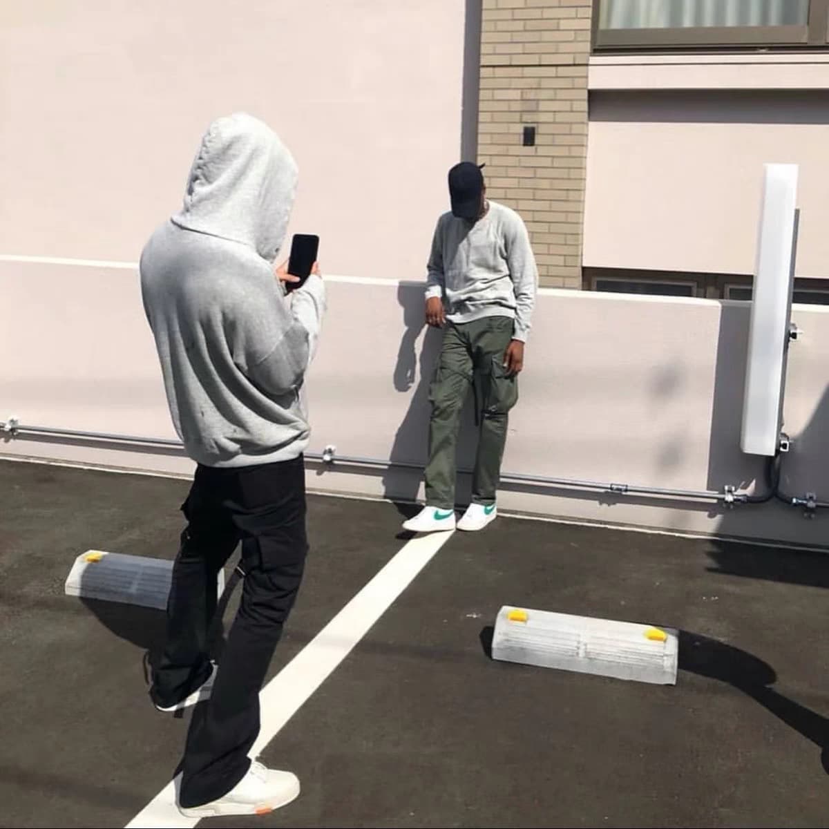 ミリタリー風デザイン作業着上下セット