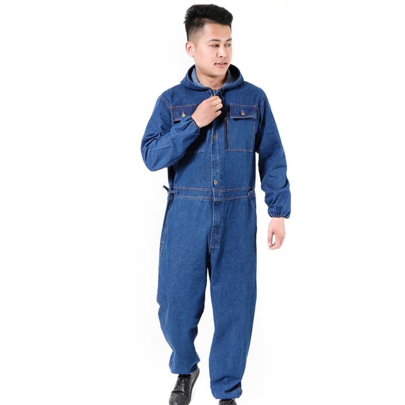 作業着 作業用フード付きつなぎ防寒作業服