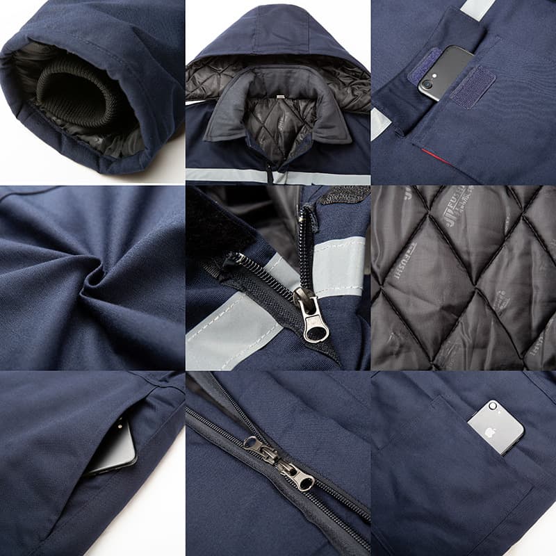 作業着 保温性抜群つなぎ型防寒作業服