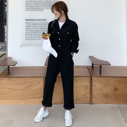 作業着 シンプル作業用つなぎ服