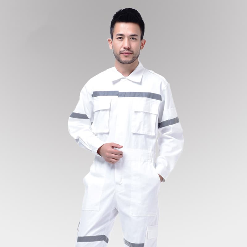 作業着 反射テープ付き作業用つなぎ服