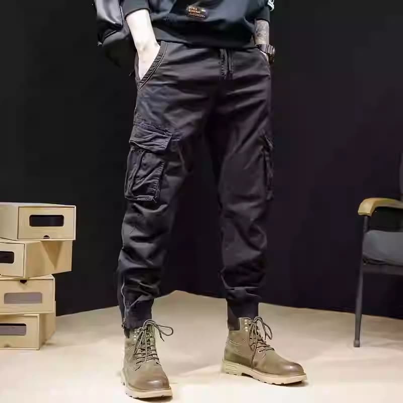 ストレッチ作業着カーゴジョガーパンツ