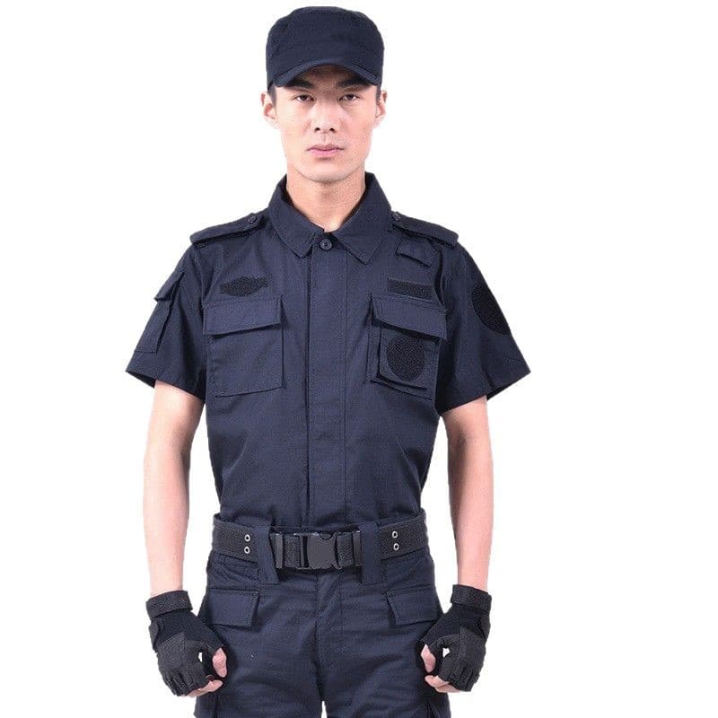 作業着 制服風セキュリティ作業着上下セット