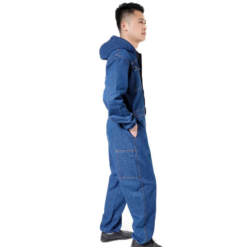 作業着 作業用フード付きつなぎ防寒作業服