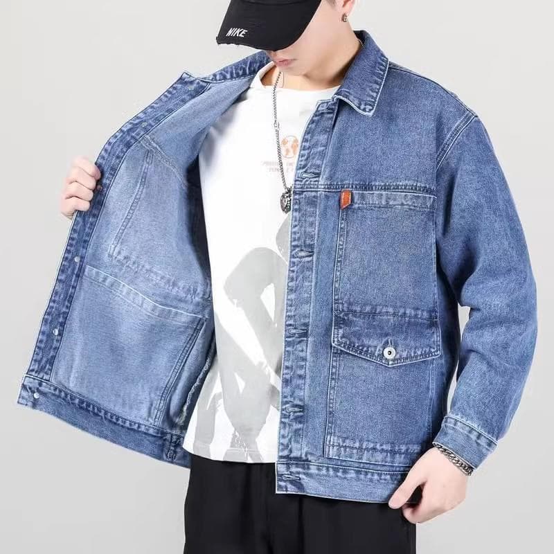 シンプル作業着デニムジャケット