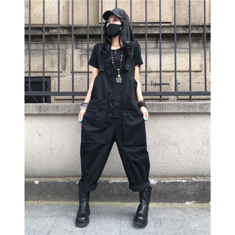 作業着 ルーズシルエットオーバーオール