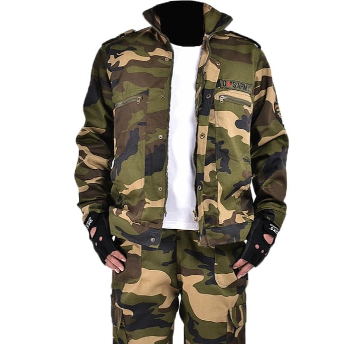作業着 迷彩柄作業服上下セット