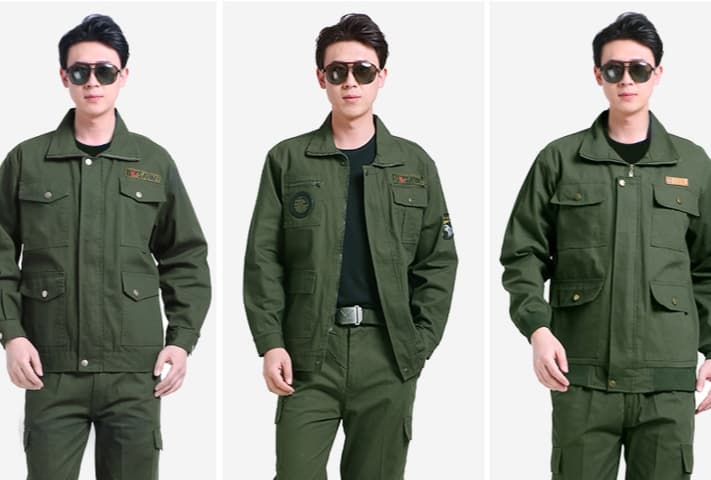 作業着 多機能ポケット付き作業ツナギ服