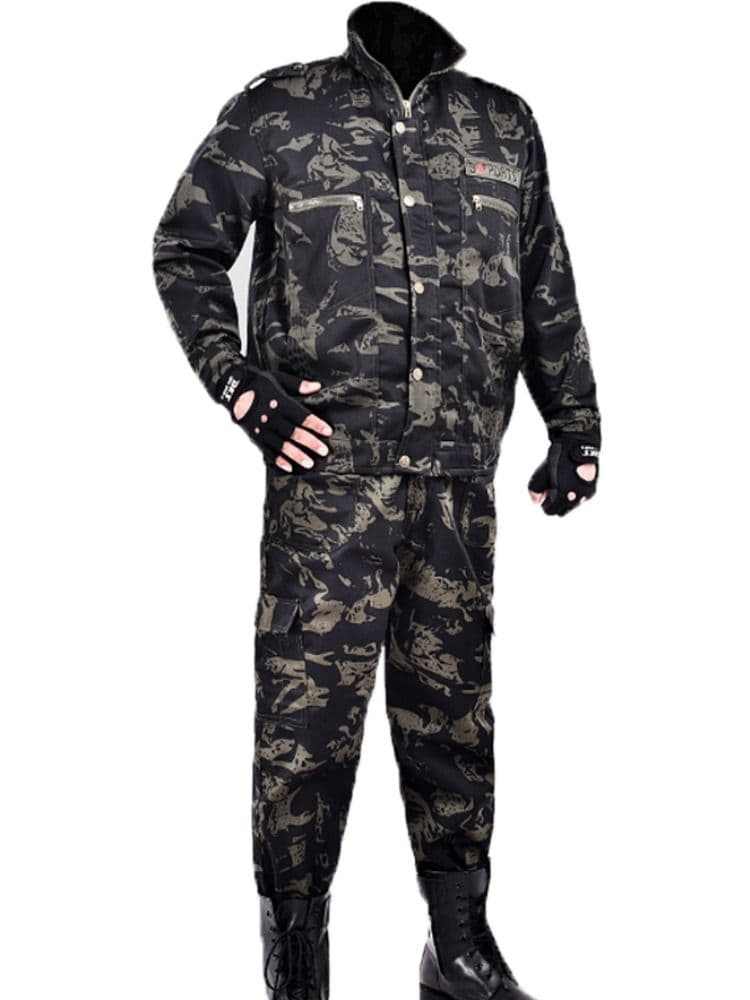 作業着 迷彩柄作業服上下セット