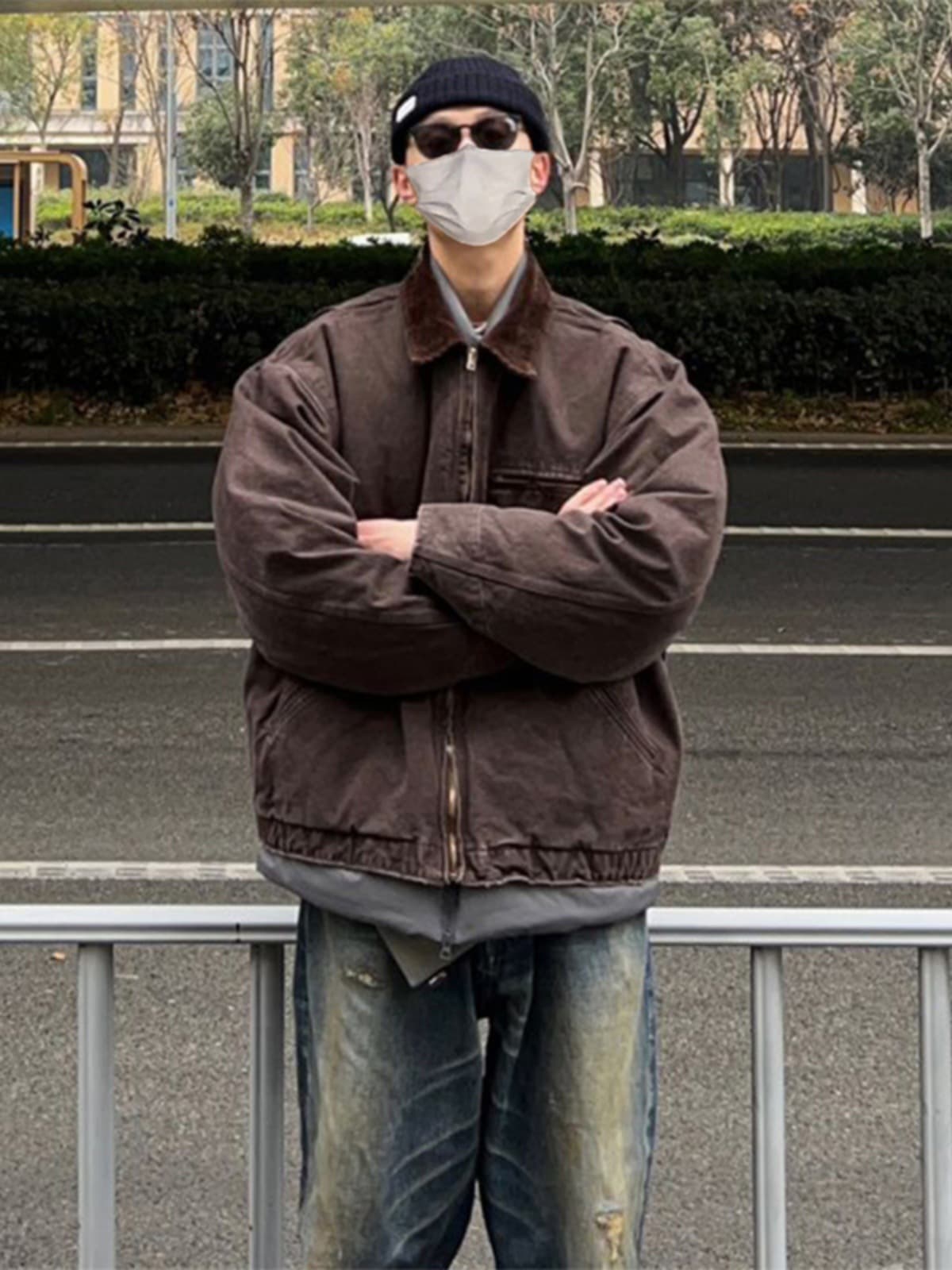 作業着 ビンテージ加工作業ブルゾン