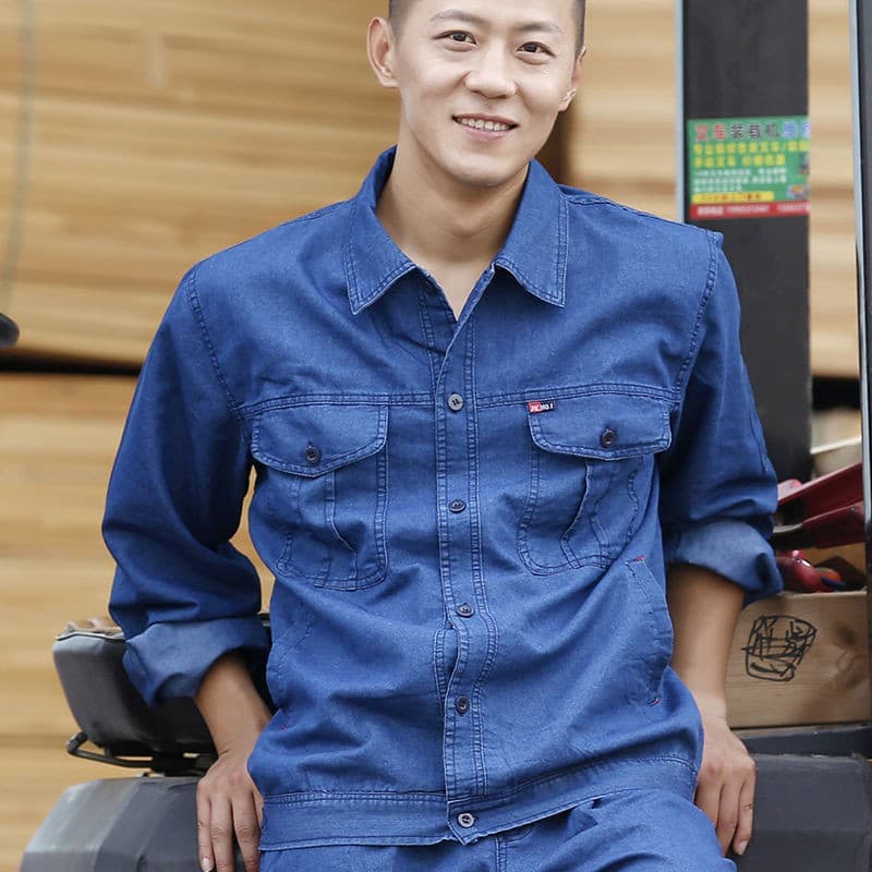 職人用デニム作業着 上下セット
