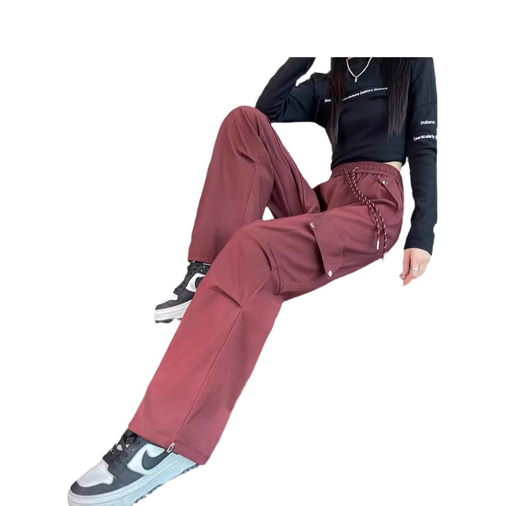 作業着 ゆったりカーゴストレートワークパンツ