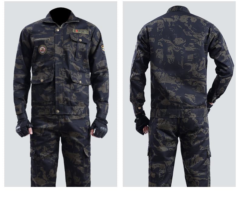 作業着 迷彩柄多機能作業服セット